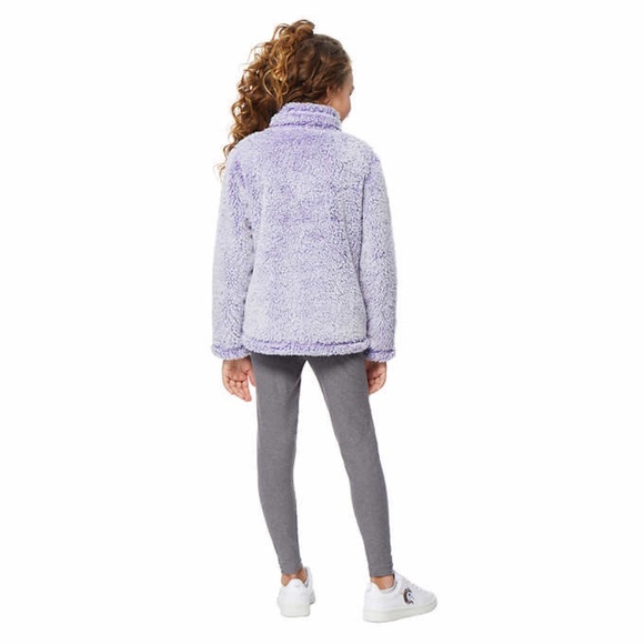 32 Degrees Purple Double Sided Sherpa Fleece Zip Up - Picture 3 of 7